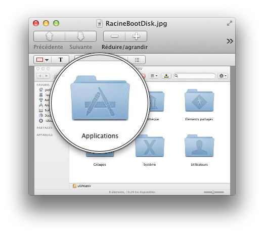 Nouvelle loupe dans Aperçu Mac OS X Lion