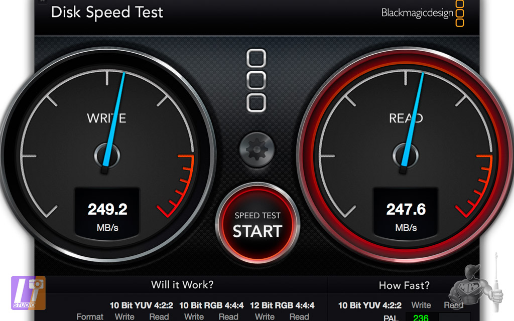 My Book Thunderbolt Duo Speed Disk Test results on Macbidouille