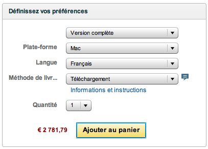 CS5 design premium digital download French price