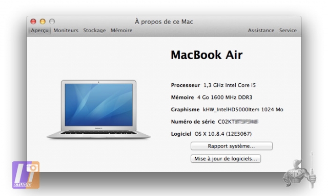 Specifications MacBook Air 11
