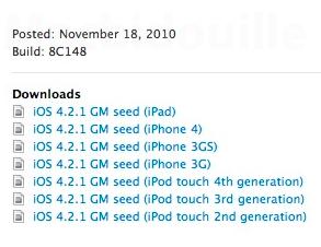 iOS 4.2.1 GM