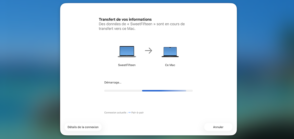 Transférer vos données d'un Mac à l'autre : Assistants de migration et câble Thunderbolt